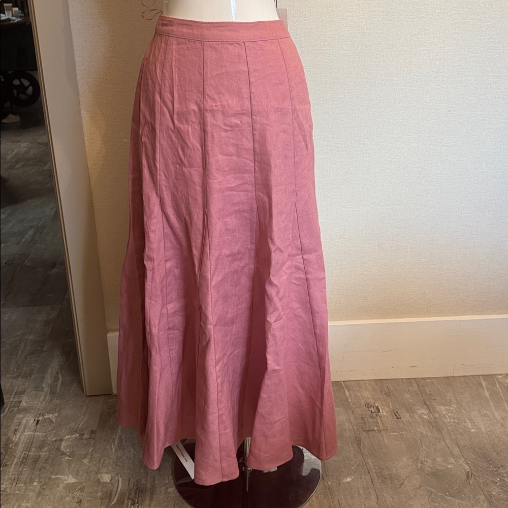 Reformation Jori Linen Two Piece Pink - Size 4 - Picture 5 of 6